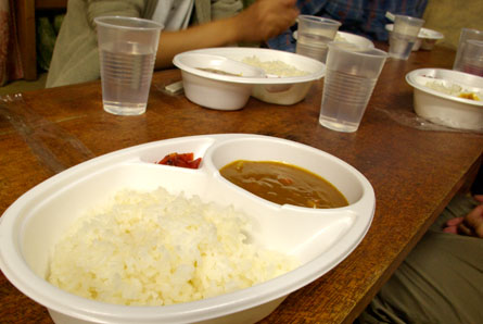 富士山 須走口八合目 江戸屋の夕食カレー