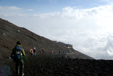 富士山須走口 下山道八合目付近